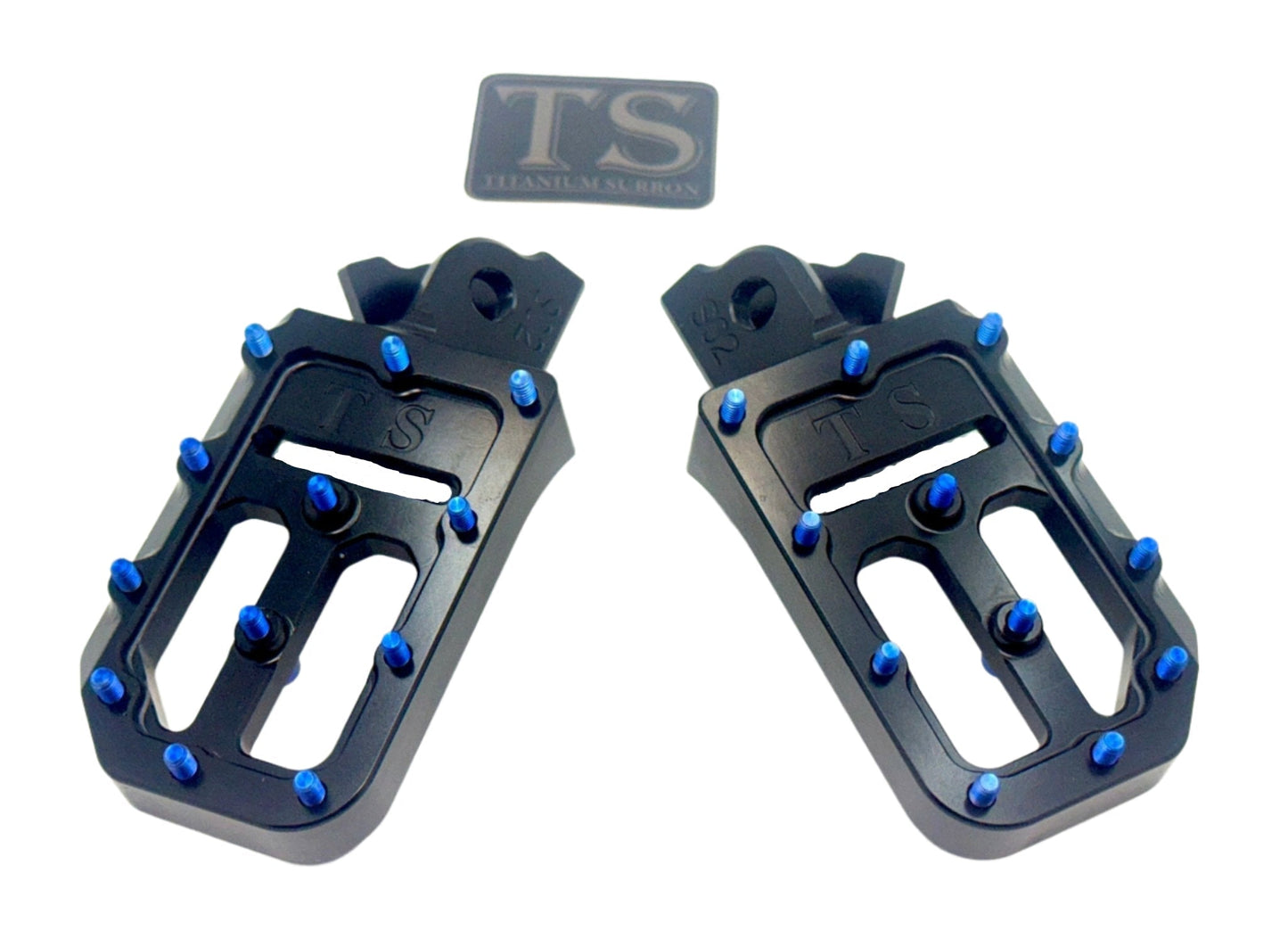 TS Foot Pegs W/ Titanium Grips for Most E-moto