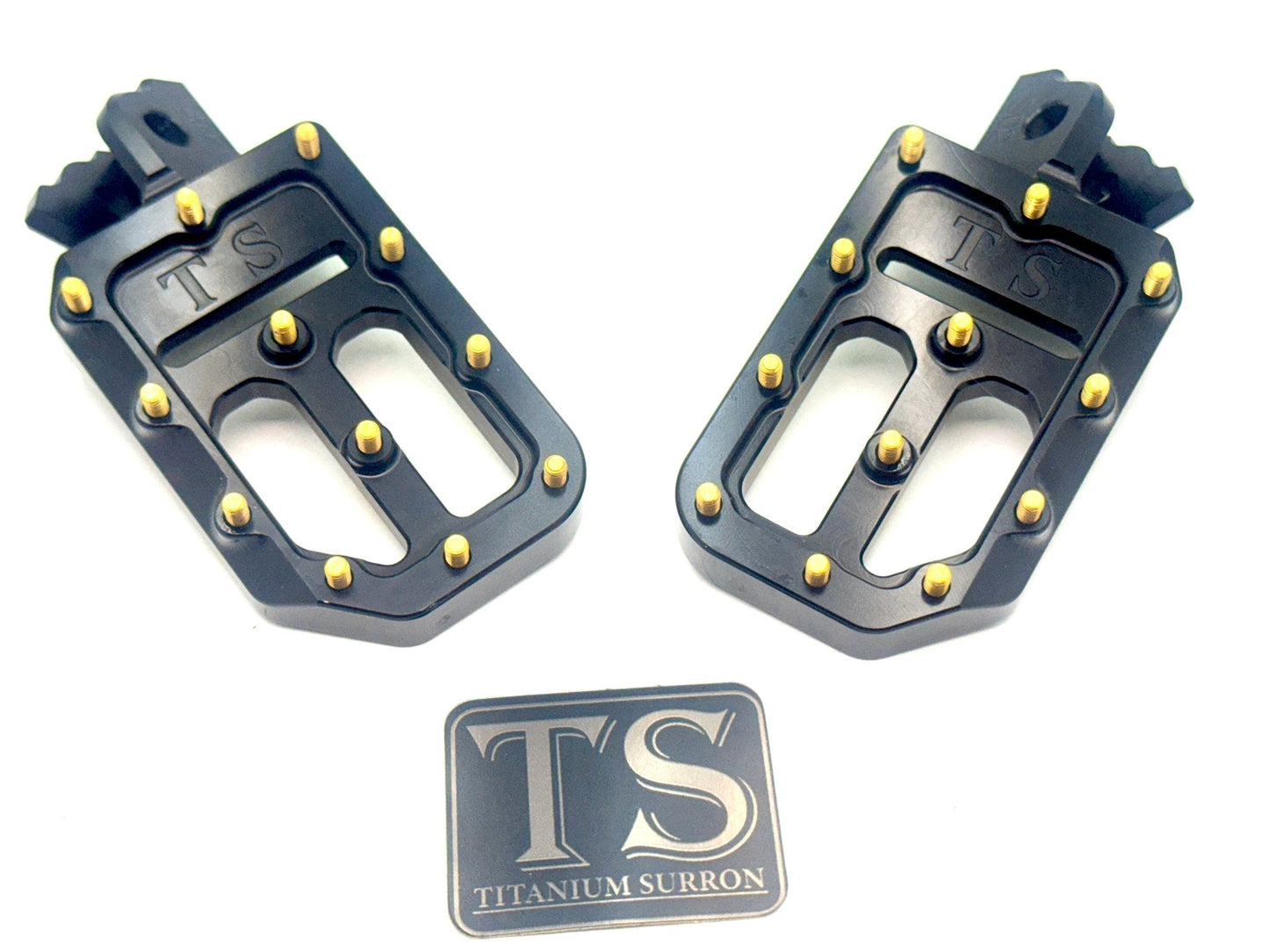 TS Foot Pegs W/ Titanium Grips for Most E-moto